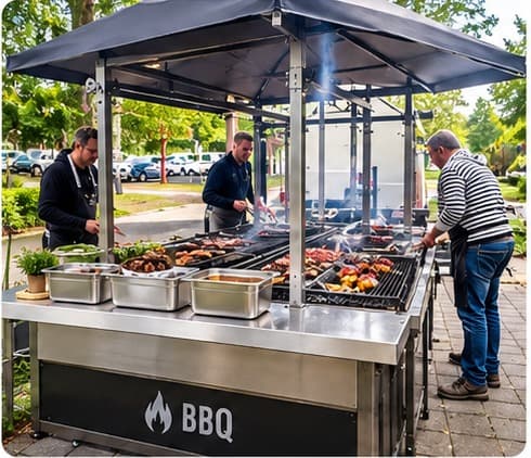 Barbecue op locatie tijdens een Teambuilding13-dag